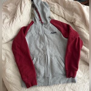 Indian Motorcycle Gray and Red Varsity Jacket